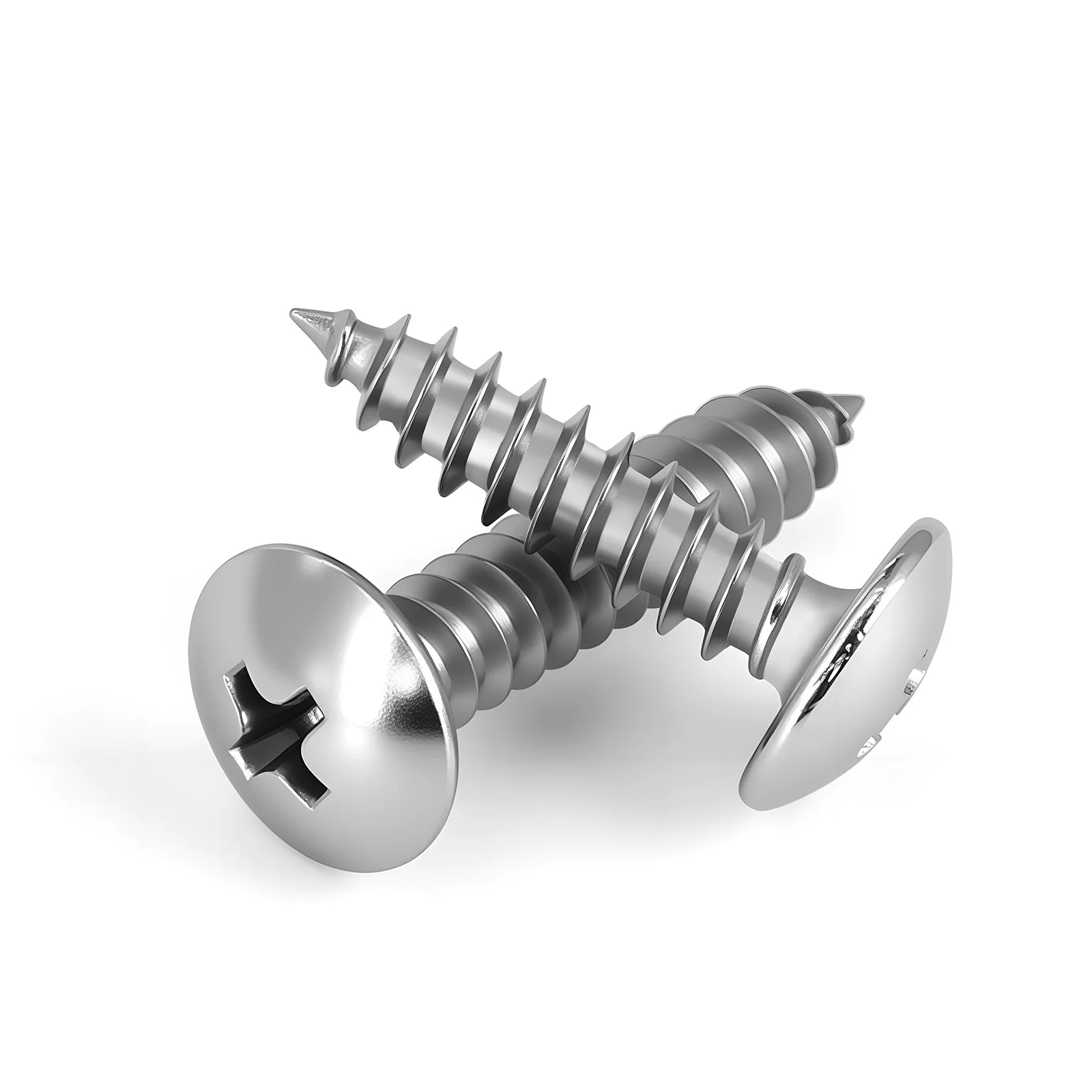 Phillips Recessed Truss Head Self-tapping Screw 304 Stainless Steel  Round Head Truss Mushroom Screws Furniture M3 M3.5 M4 M5M6