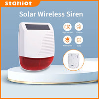 433Mhz High Decibel Outdoor Solar Wireless Siren Loudspeaker Waterproof Strobe For Smart Home Security Burglar Alarm System