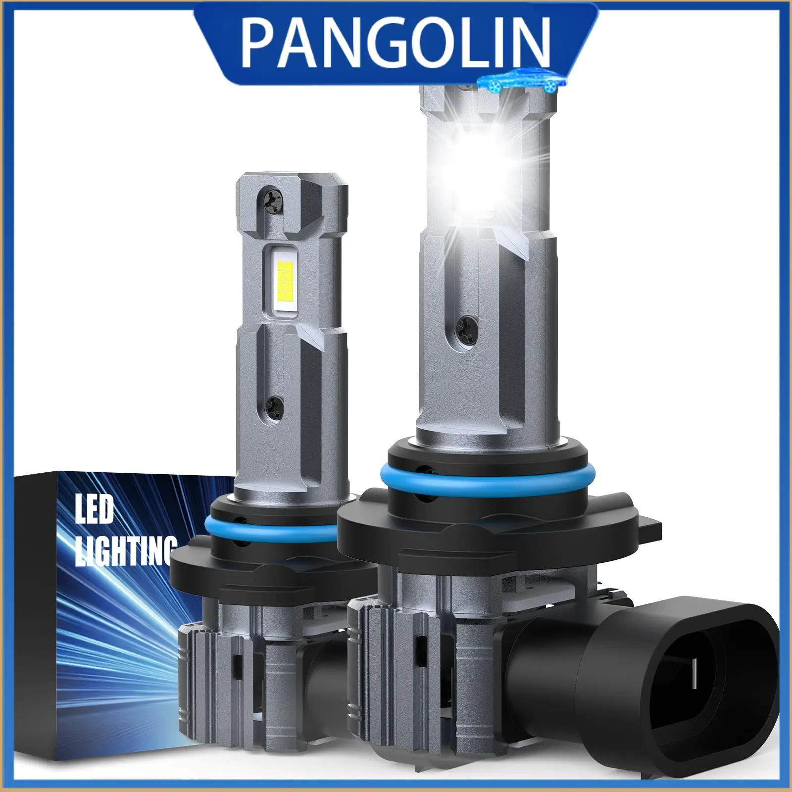 

PANGOLIN H11 LED Headlight Bulbs 2pcs Xtreme Bright 20000LM 500% Brighter Than Halogen High Low Beam 1:1 Mini Size Wireless Kit