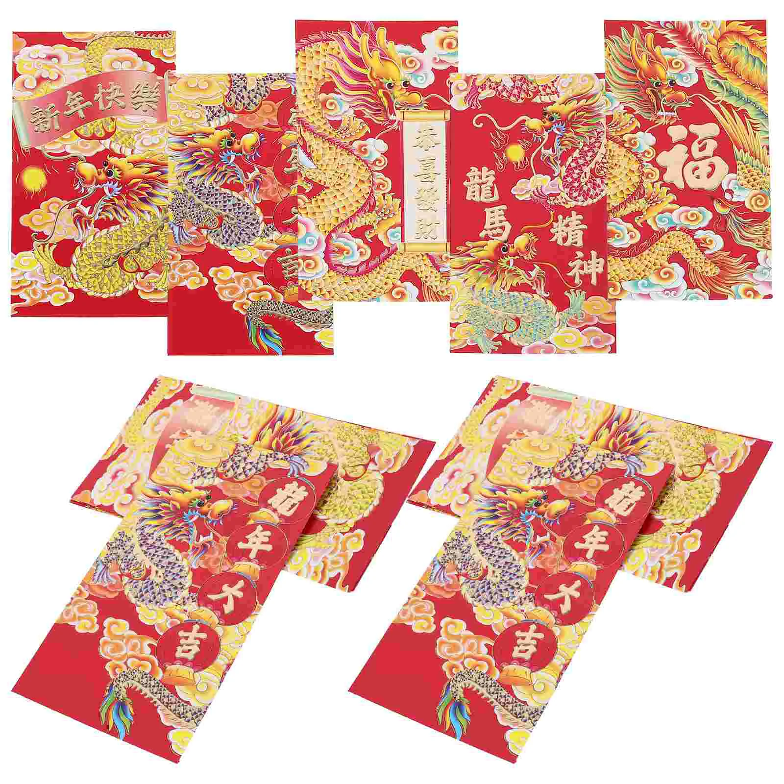 

Chinese Red Envelopes 30Pcs 2024 Year The Dragon Red Packet Spring Festival Lucky Money Packets Hong Bao Gift Money Pouch