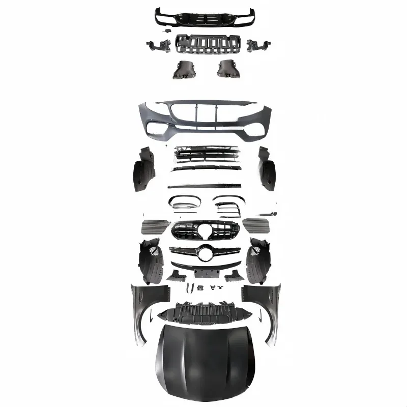 

Suitable for E-Class W213 16-20 Modified Wide Body E63 Front Bumper Grille Hood Fender Rear Lip Tail Throat