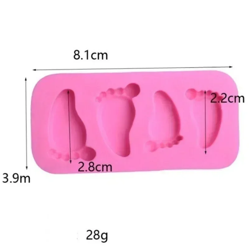 1PC Cute Baby Feet Silicone Mold Chocolate Fondant Cake Decorating Baking Tool Bakeware Pudding Baking Paste