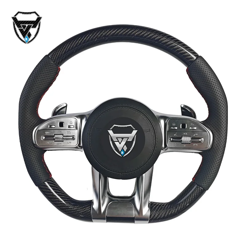 

Carbon Fiber Red Label Modified Steering Wheel for Mercedes Benz a GLA B GLB C GLC E GLE CLS ZC-809-T101-F