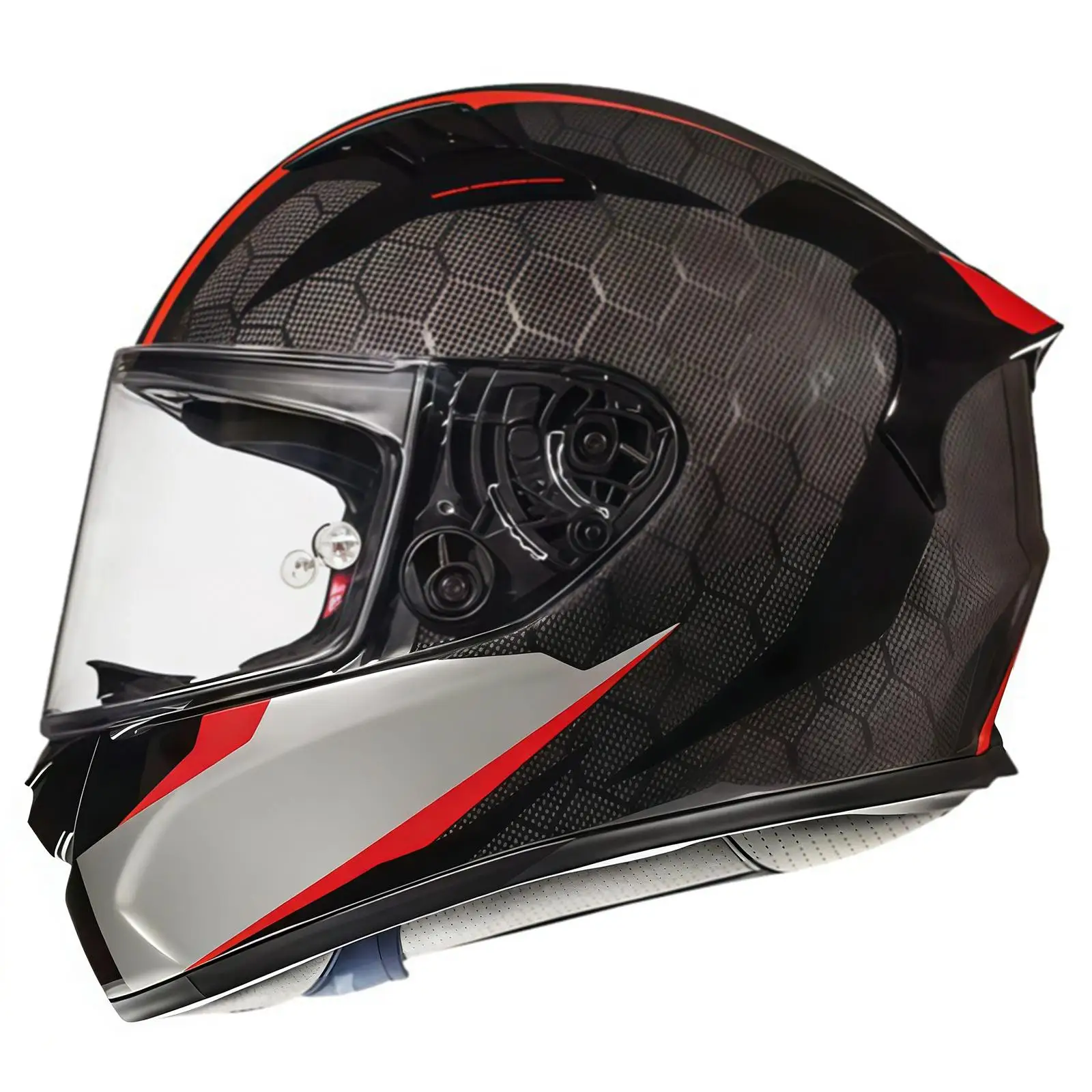 

Motorcycle Helmet Visor Base Sturdy Gear Plate Set Universal Lens Base for MT KRE Carbon SV Fiberglass Snake Pattern
