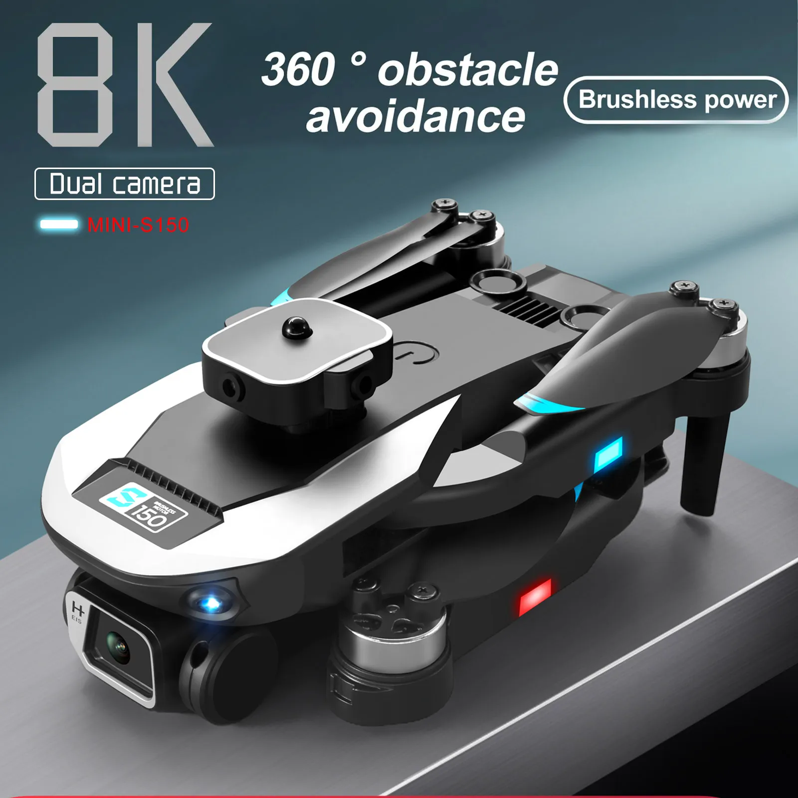 

2023 S150 Drone 4K Professional 8K Dual HD Camera Obstacle Avoidance Optical Flow Positioning Brushless RC Dron Quadcopter Toys