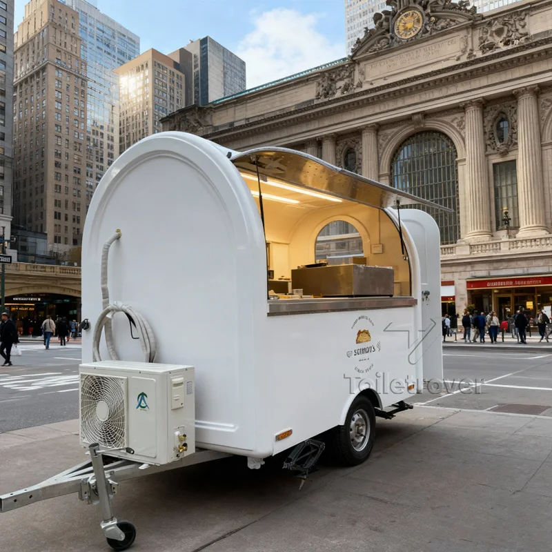 

Commercial Mobile Food Concession Trailer Charcoal Bbq French Fries Tacos Fried Chicken Fahrbarer Food Truck with Full Kitchen