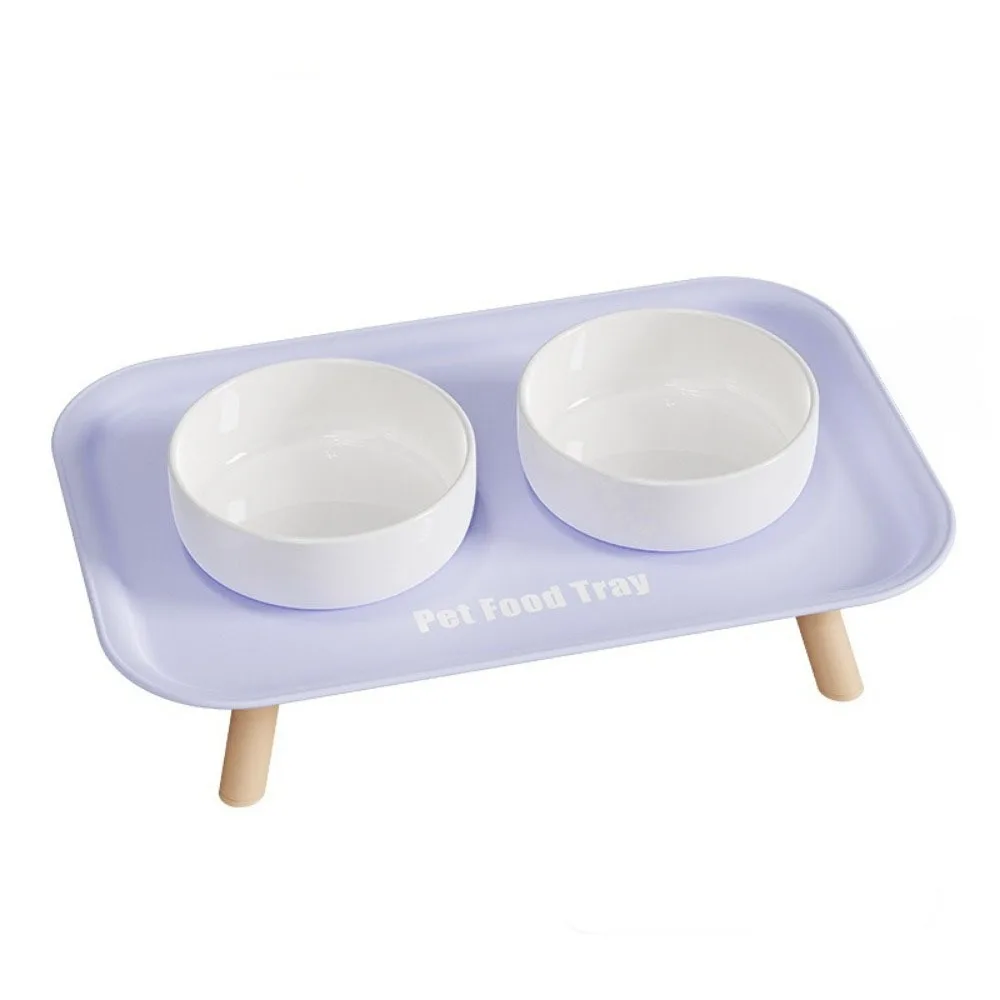 

Large Capacity Pet Double Bowl Anti-Splash Neck Protection Dog Bowl Anti-Flip Ceramic Pet Food Water Feeder Drinking Water