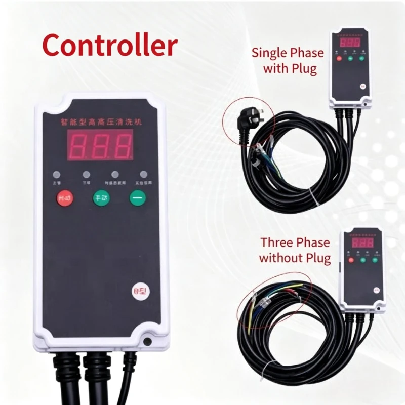 Smart Controller Box for Commercial High Pressure Washer Auto Start Stop Gun Shutoff Control with Overload Leakage Protection