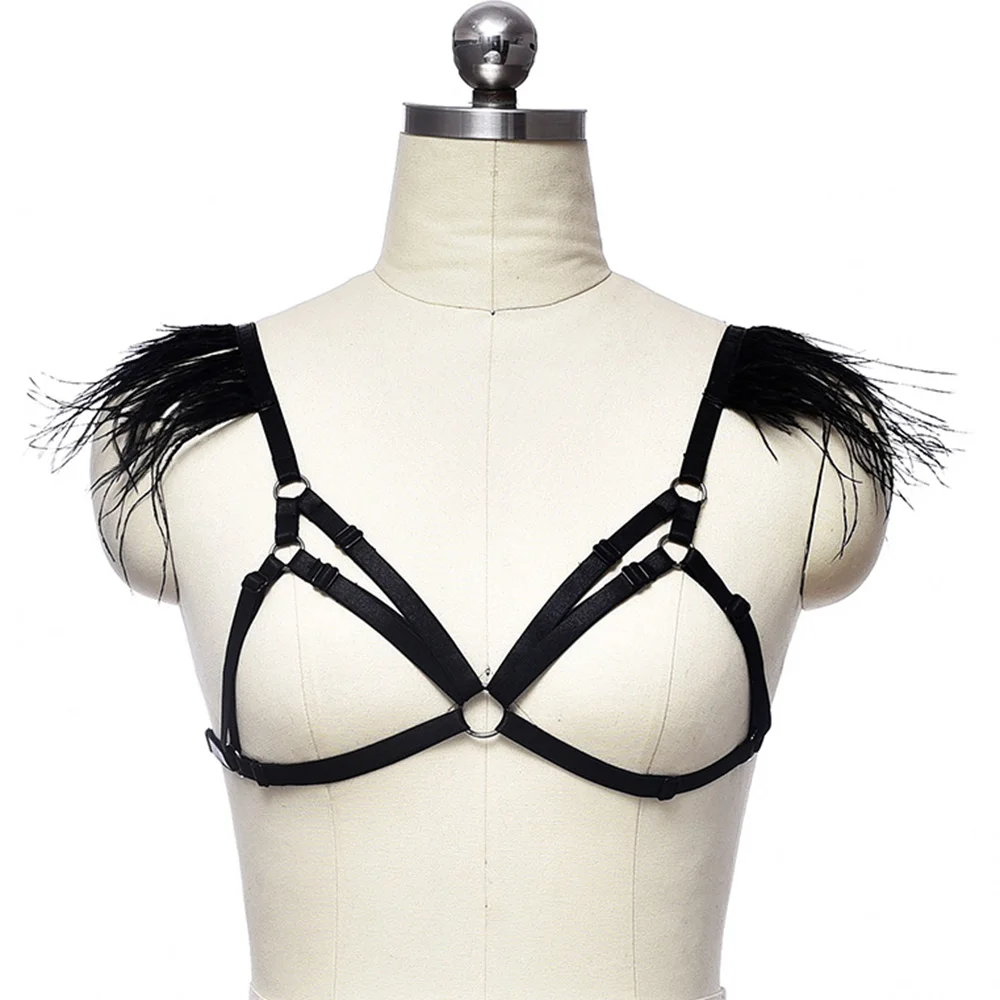 

Halloween Fetish Bra Sexy Lingerie Harness Body Cage Dance Clothes Elastic Bondage Gothic Women Harajuku Body Harness Cage