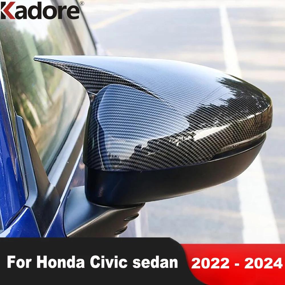 Rearview Mirror Cover Trim For Honda Civic 11th/Integra Sedan 2022 2023 2024 Carbon Fiber Car Side Wing Mirror Cap Accessories