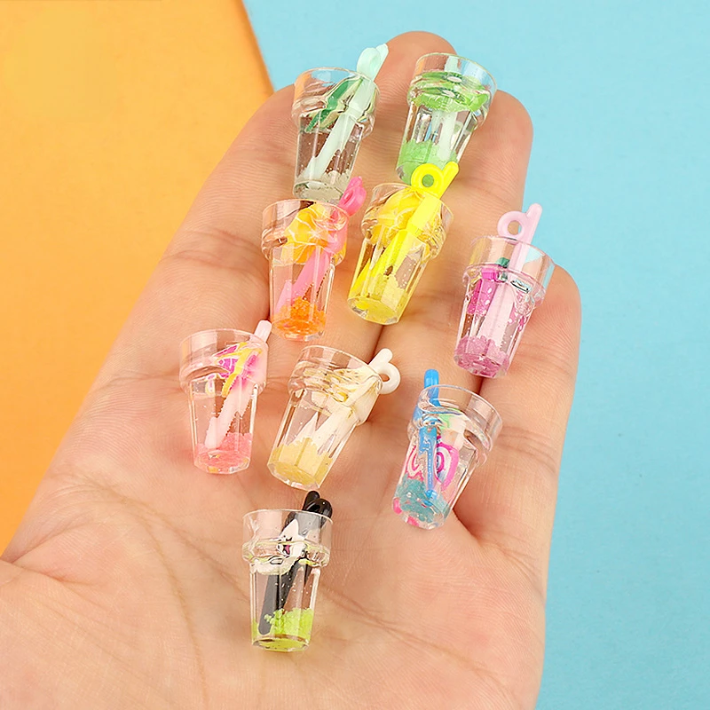 Resin Glow in the Dark Night Light, Cartoon Drink Cup, Jewelry Charms for Bracelet, Eearring, DIY Making