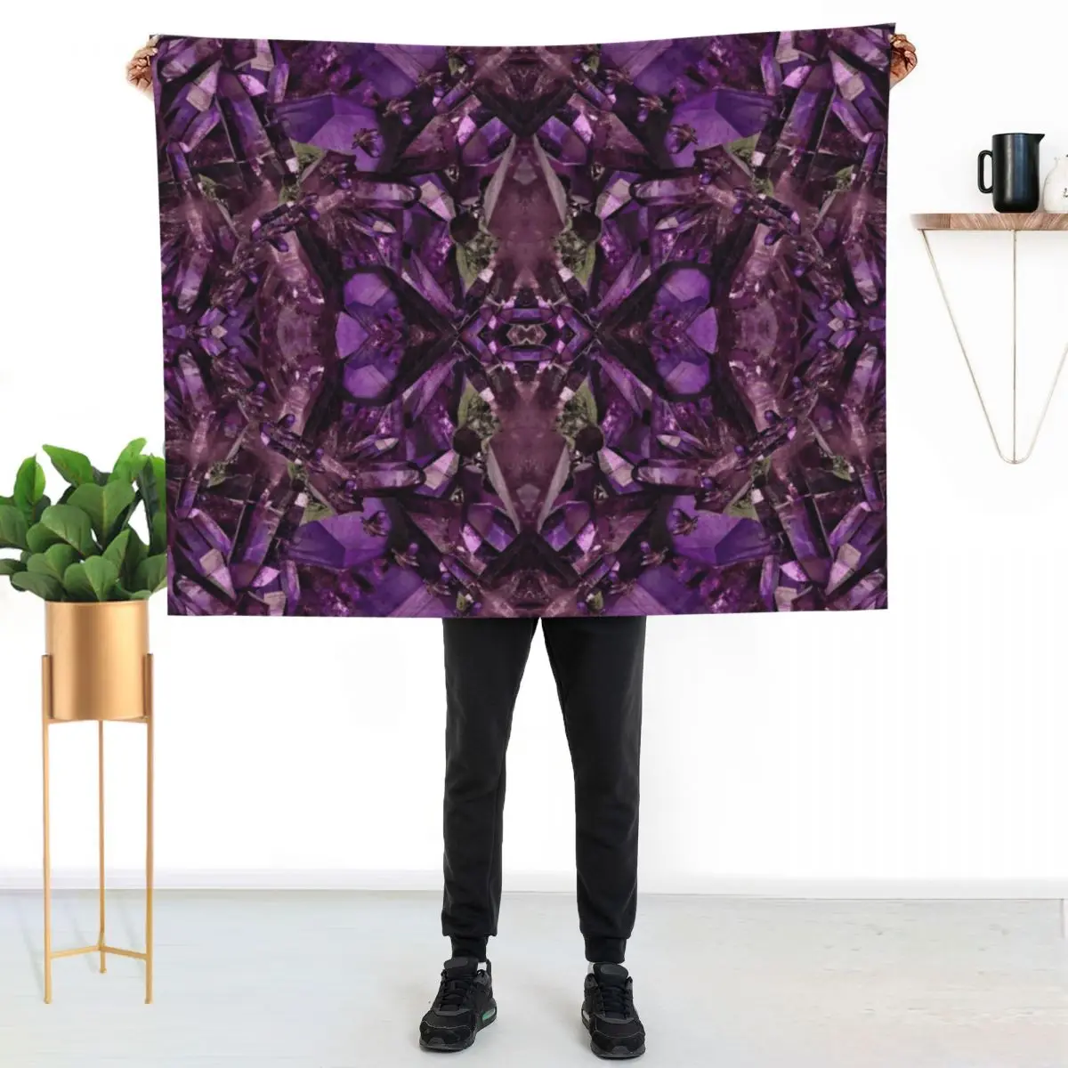 

Purple pattern Throw Blanket Warm Throw Blanket Gift for Anniversary