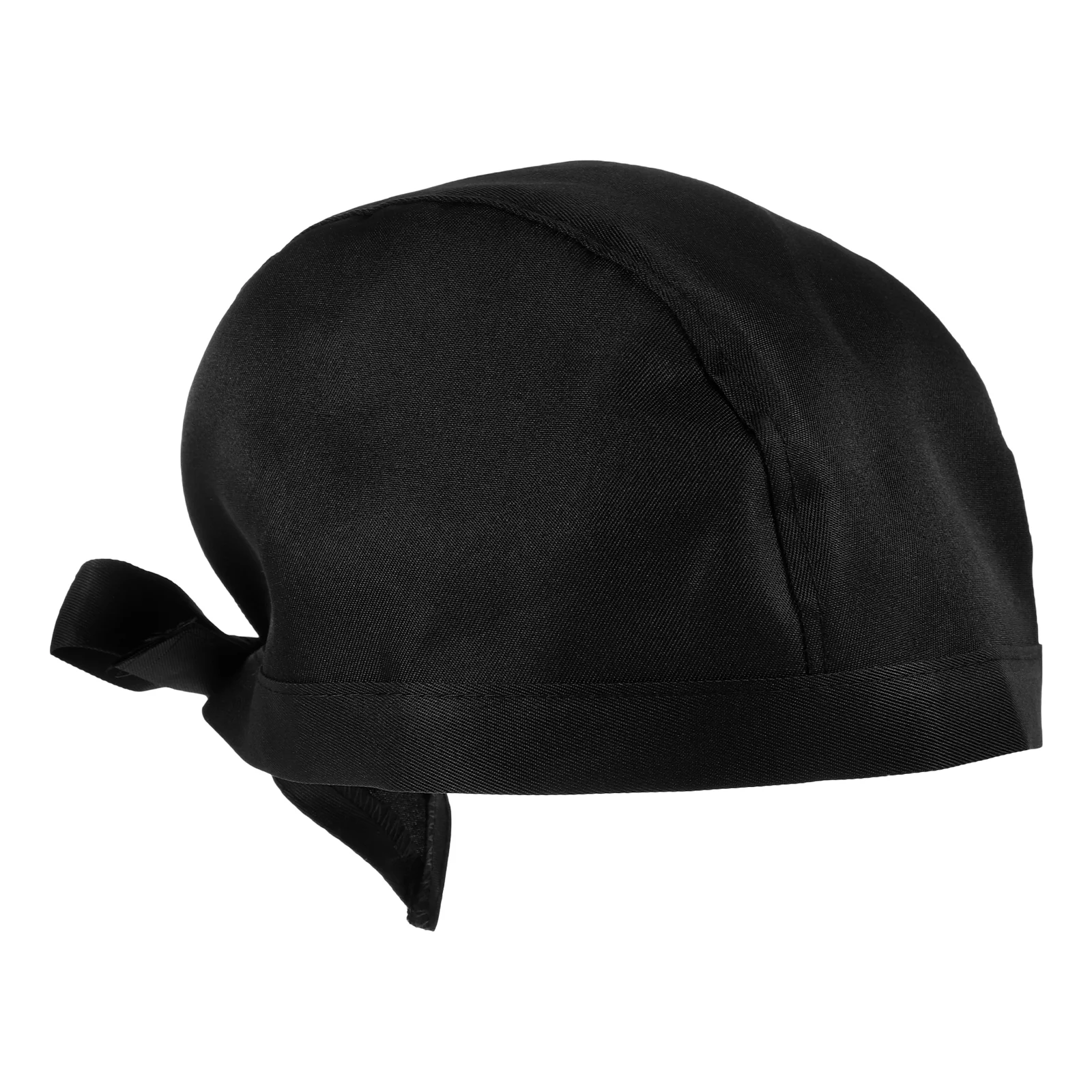 Bonnet turban pour homme, chapeau de serveur, chapeau de chef de gâteau, chapeau de crâne, ruban de mode, noir, 7,5