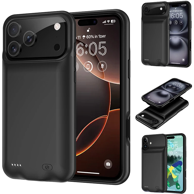 Ultra-thin Smart Battery Charger Case for iPhone 17 Pro Max Battery Pack powerbank External Charging Cover for iPhone 17 Air