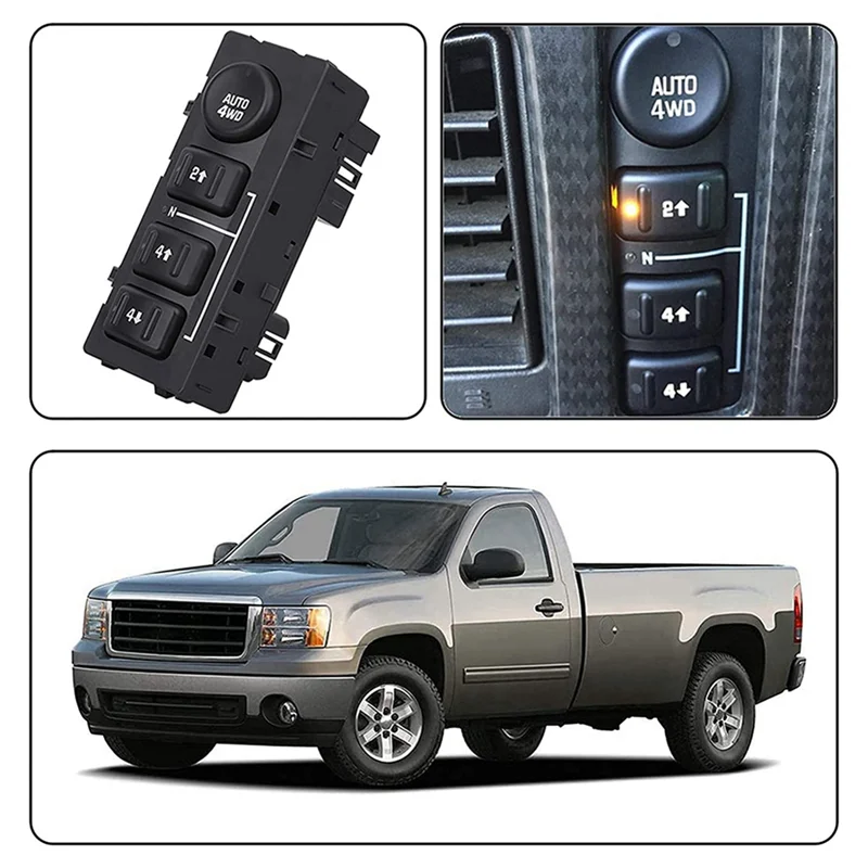 

SUNRI-15136039 19259313 Кнопка переключения раздаточной коробки для Tahoe Suburban GMC Sierra Silverado Cadillac Par