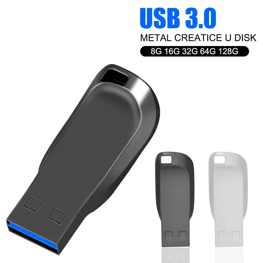 

USB Flash Drive 128GB Silver Memory Stick 64GB Mini Pen Drive 32GB Black Pendrive Creative Business Gift 16GB 8GB 4GB