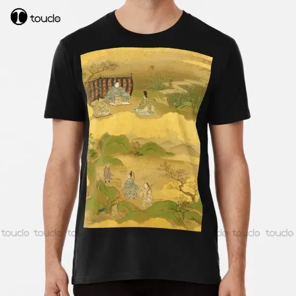 Golden Screen (Ise Monogatari) Premium T-Shirt Mens Black Shirt Custom Aldult Teen Unisex Fashion Funny New Xs-5Xl Fashion Funny