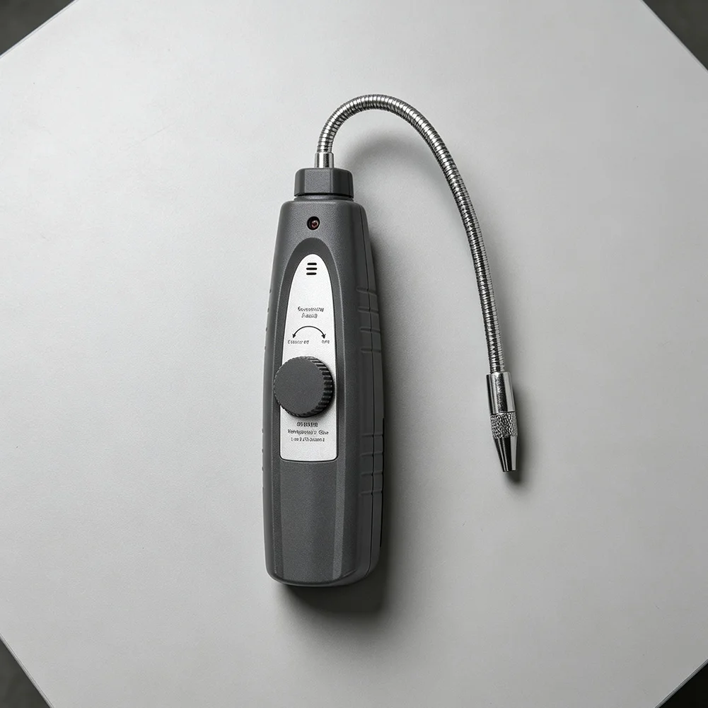 Leak Detector for Automotive HVAC Systems Detecting Halogen with Adjustable Sensitivity and Compact Portable Design