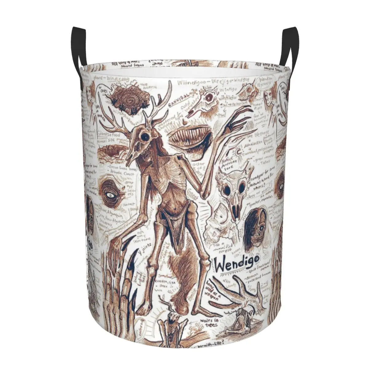 

EgertronPuck's Wendigo ANatomy Dirty Laundry Baskets Foldable Large Waterproof Clothes Storage Basket For Home Kids