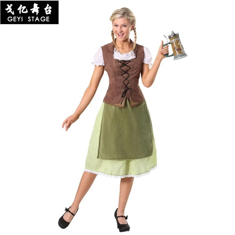 Duitse Bier Festival Alpine Natie Dames Sexy Cosplay Party Rol Voor Volwassen Bier Meisje Kostuum Beierse Bier Wench Fancy Dress