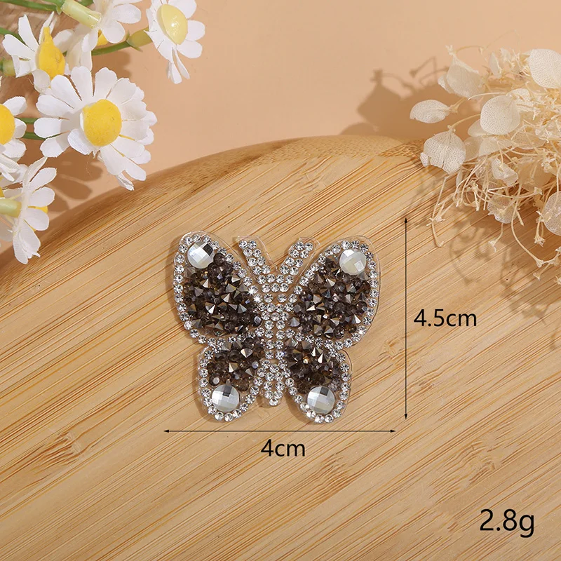 Naprasowanki motyl Rhinestone DIY na odzież kurtka plecak plakietki termiczne do szycia dekoracyjne BX070