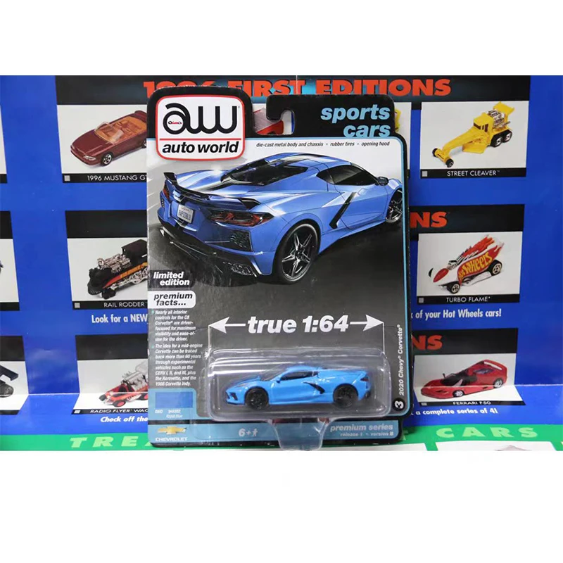 Auto World AW 1/64 Proportion New Style Challenger Rallye Shelby Series Diecast Model  Alloy Car Child Christmas Gift