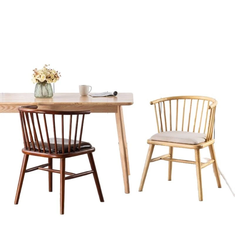 

Solid wood furniture with armrests Rental house Princess chair Circle chair