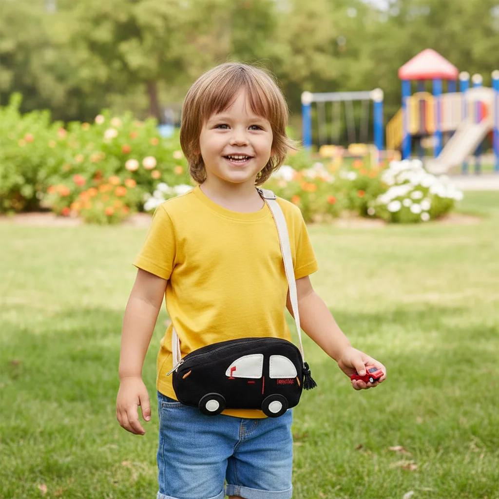 

Fashion Mini Crossbody Bag Packet Children Baby Boys Girls Car Shoulder Bag Handbags Cartoon Pig Mini Coin Purse Cute Cotton Bag