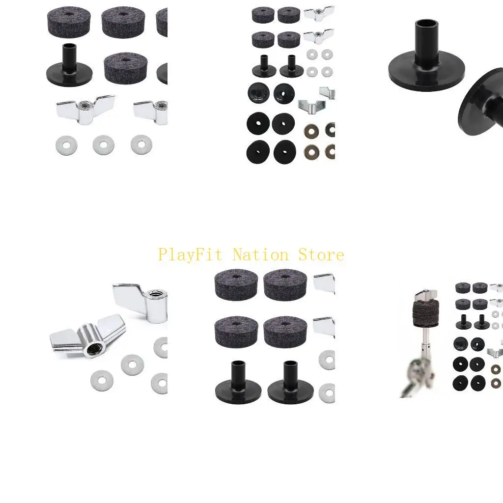 

242F 12Pcs/Set Drum Felts Pad Anti-Scratch Protect Cymbal Compact Felt Pad