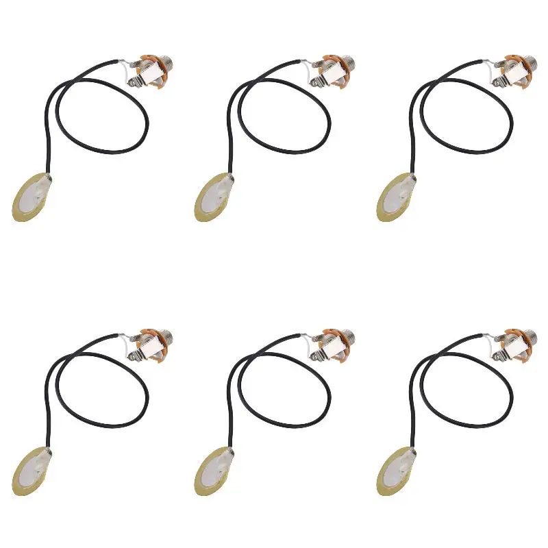 6Pack X(Acoustic Guitar Transducer Pre-Wired Amplifier Piezo Jack Pickup Accessory
