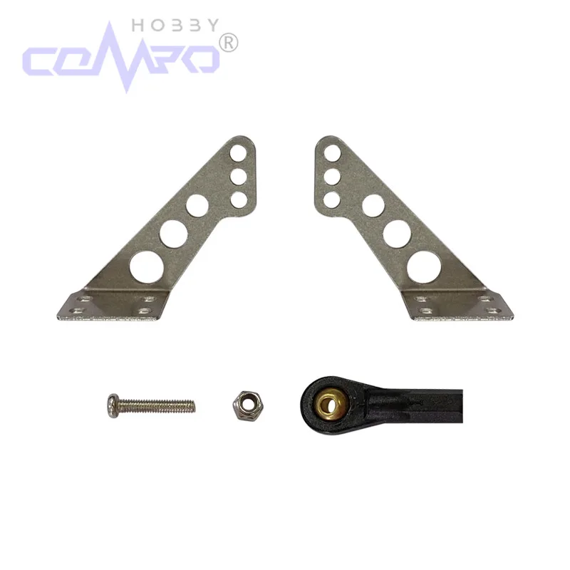 5 pares de brazos de Control de acero inoxidable/1 Juego de bocinas de Metal + perno a través de bola para avión modelo de avión RC de ala fija de espuma KT
