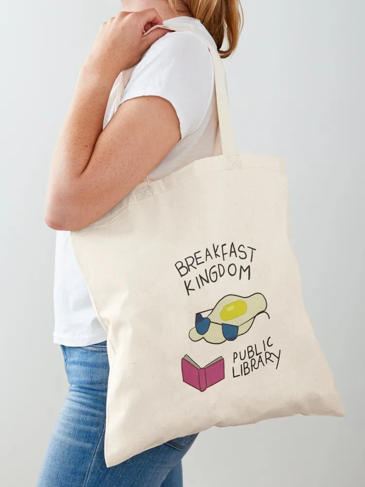 Breakfast Kingdom Public Library Tote Bag tote bag men Reusable bags Custom bag woman shopping