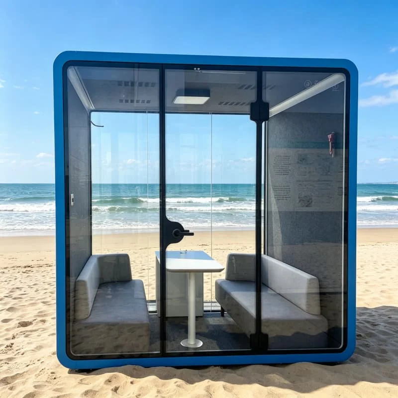 Single Person Silent Cabin Acoustic Pod for Private Phone Call Meeting  Class A Soundproofing Eco Friendly for Open Floor Plan