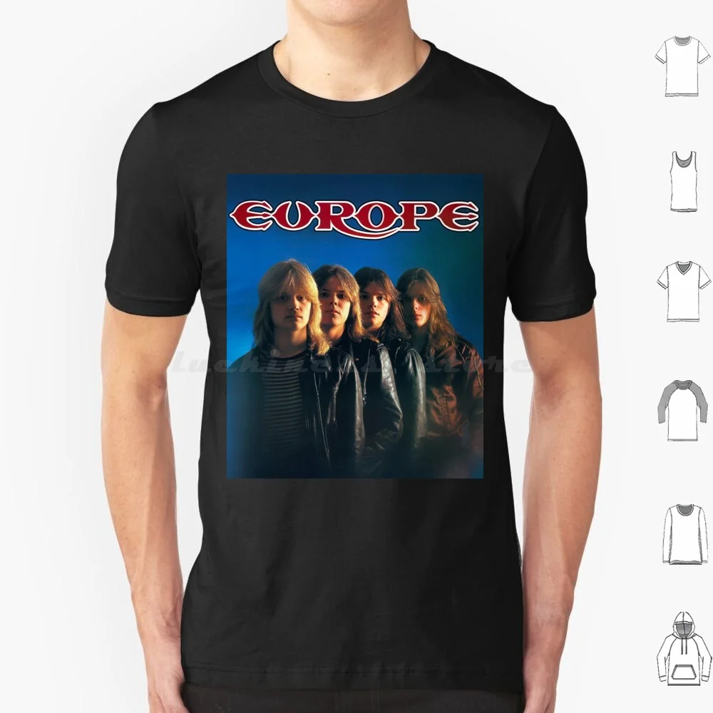 Four Personel Of The Europe Band 2022 T Shirt Big Size 100% Cotton Live Concert War Of Kings Europe Band Tour 2021 2022 2020