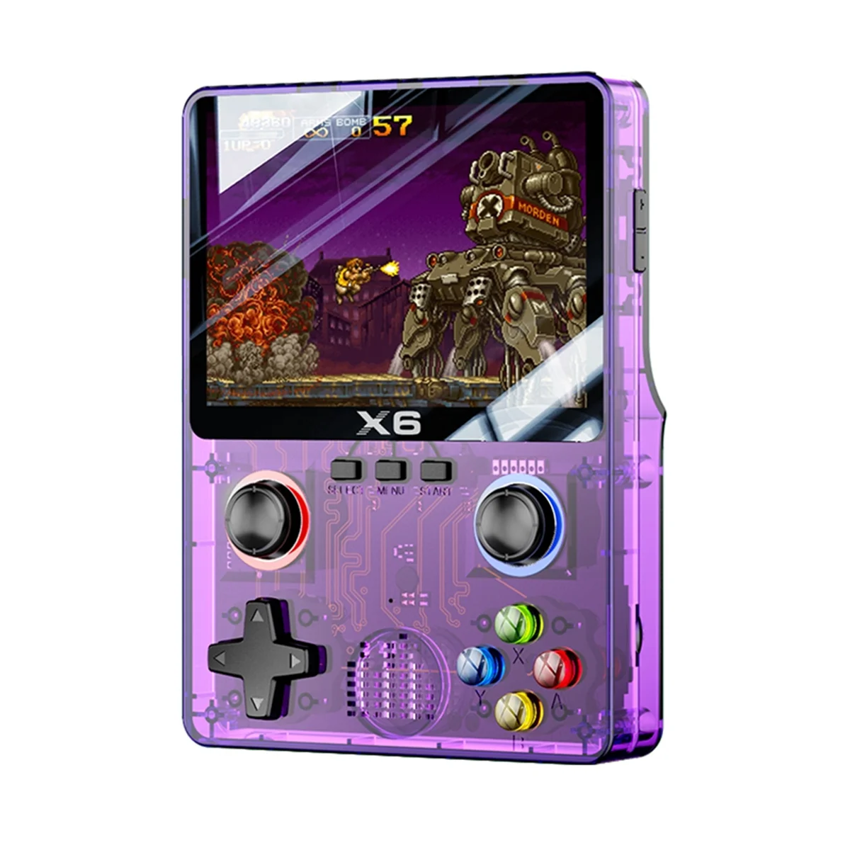 

M07K X6 Retro Game Console 3.5inch IPS Screen Portable Handheld Game Player Retro Arcade Support 11 Emulators Kid Gifts 64G B