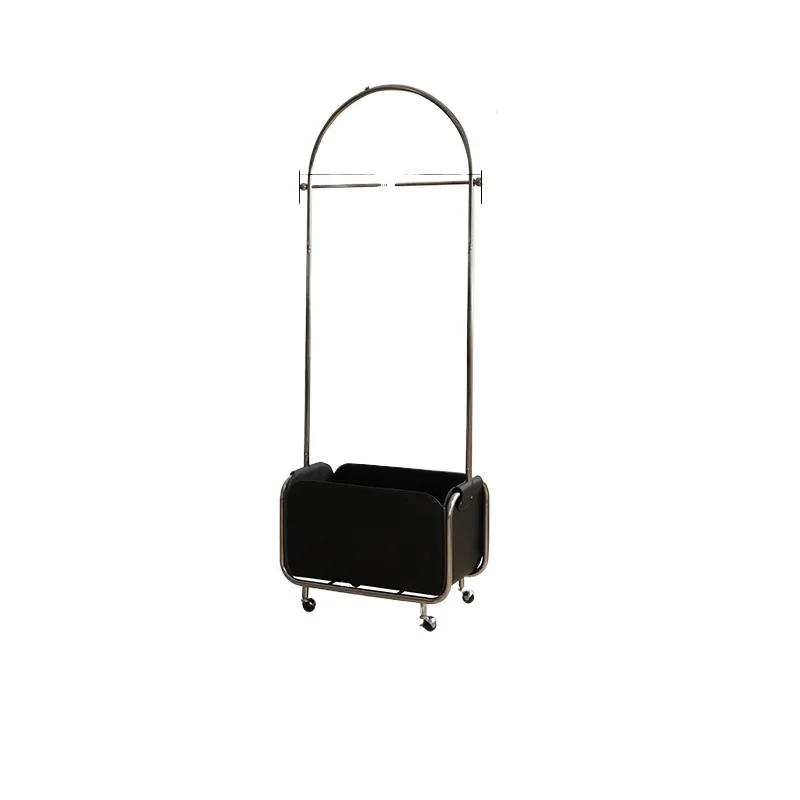 

Mobile hanger floor-to-ceiling bedroom small apartment ins stainless steel storage leather coat rack