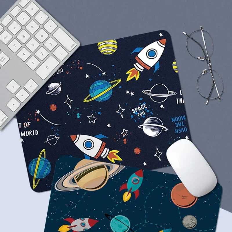 

Planet Series Mouse Pad Smooth Cloth Cute Gamer Accessories Small Mousepad 21x26 Office Desktops Non-Slip For Laptop Accessories