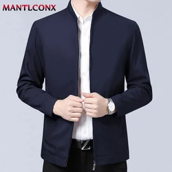 Stand Collar Luxury Business Jackets for Men Casual Office Dress Coat Quality Men's Jacket Spring Autumn Black Outerwear L-3XL