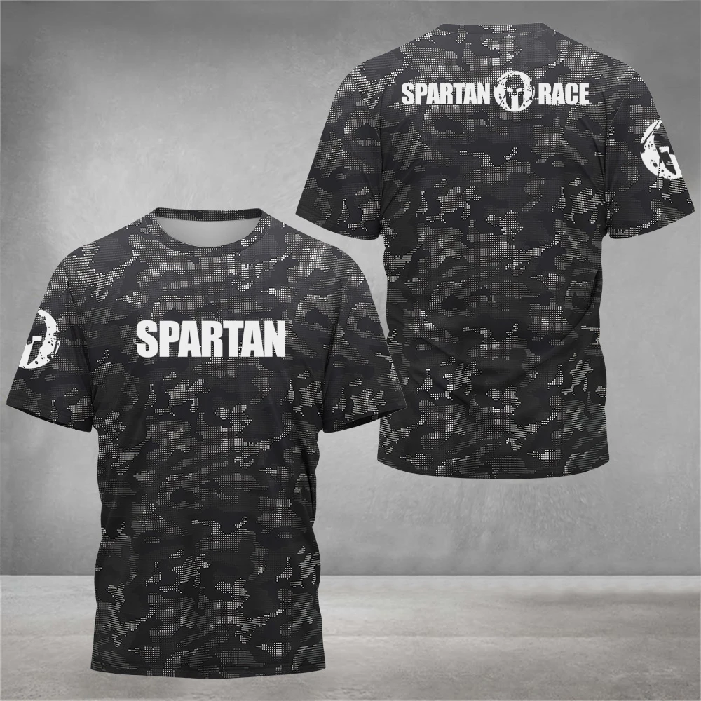 New SPARTAN letter Graphic 3D Printed Men\'s T-Shirt GYM Fitness Compression Short Sleeve T-Shirt Breathable O-Neck T-shirts Tops