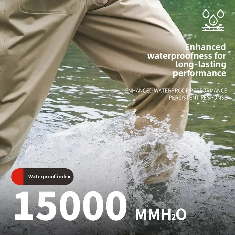Unisex Breathable Wading Boots British Wind Fishing Suit Windproof Pants One-piece Half-waist Waterproof Launching Pant Workwear