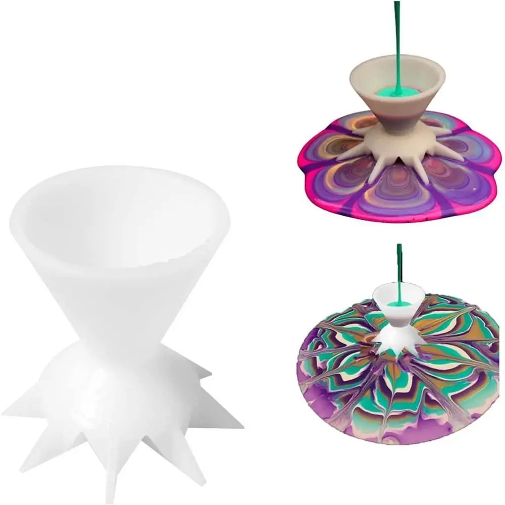 7 Leg Funnel Paint Pouring Split Cup Mini Size Multi-Funnel Funnel Split Cup Mixing Cup No Spill Design Mini Split Cup