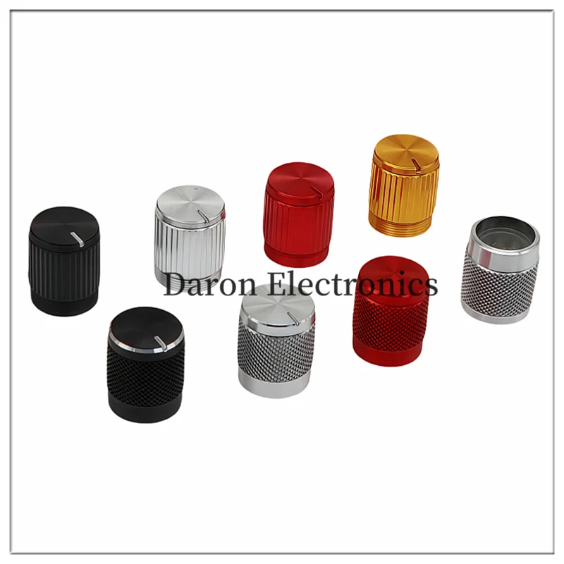 Color aluminum alloy knob cap, 10*12 volume rotation adjustment cap, plum blossom hole, 6mm