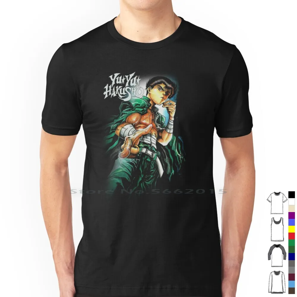 Yusuke Yuyu Hakusho T Shirt 100% Cotton Urameshi Yu 90s Anime Hakuso