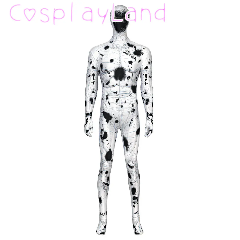 Across The Verse Johnathan Ohnn Cosplay Costume Bodysuit The Spot Printing Jumpsuit With Mask Halloween Carnival Super Suit