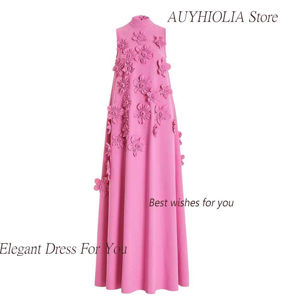 Fashion Appliques Evening Dress For Sexy Women 정장원피스 Vestidos de festa Elegant O-Neck Crepe Cocktail Party Prom Gown 2024