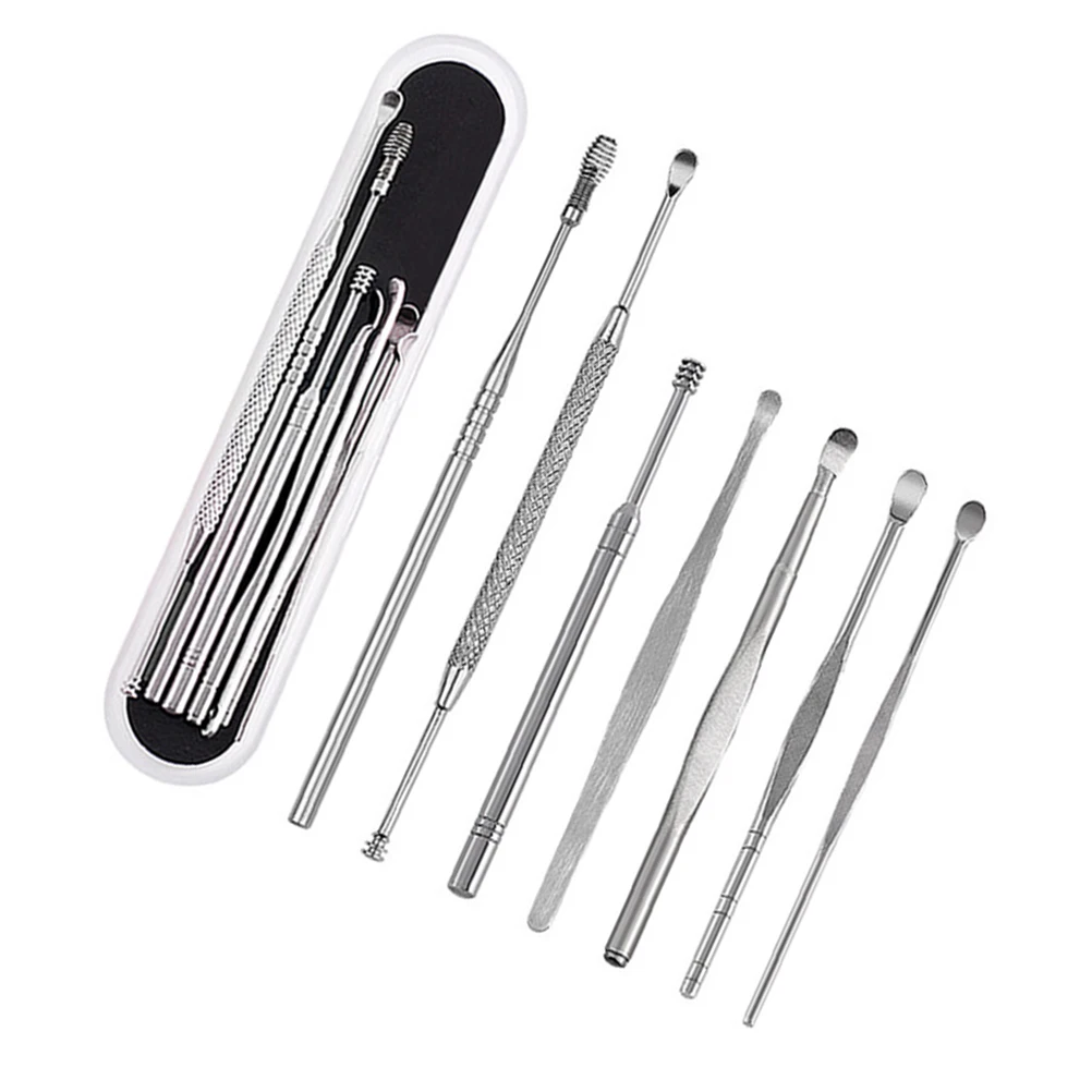 

7pcs Removal Tools Kit Stainless Steel Cleaning Supplies Durable Easy Use Practical Lightweight Gift Choice Ear Caring