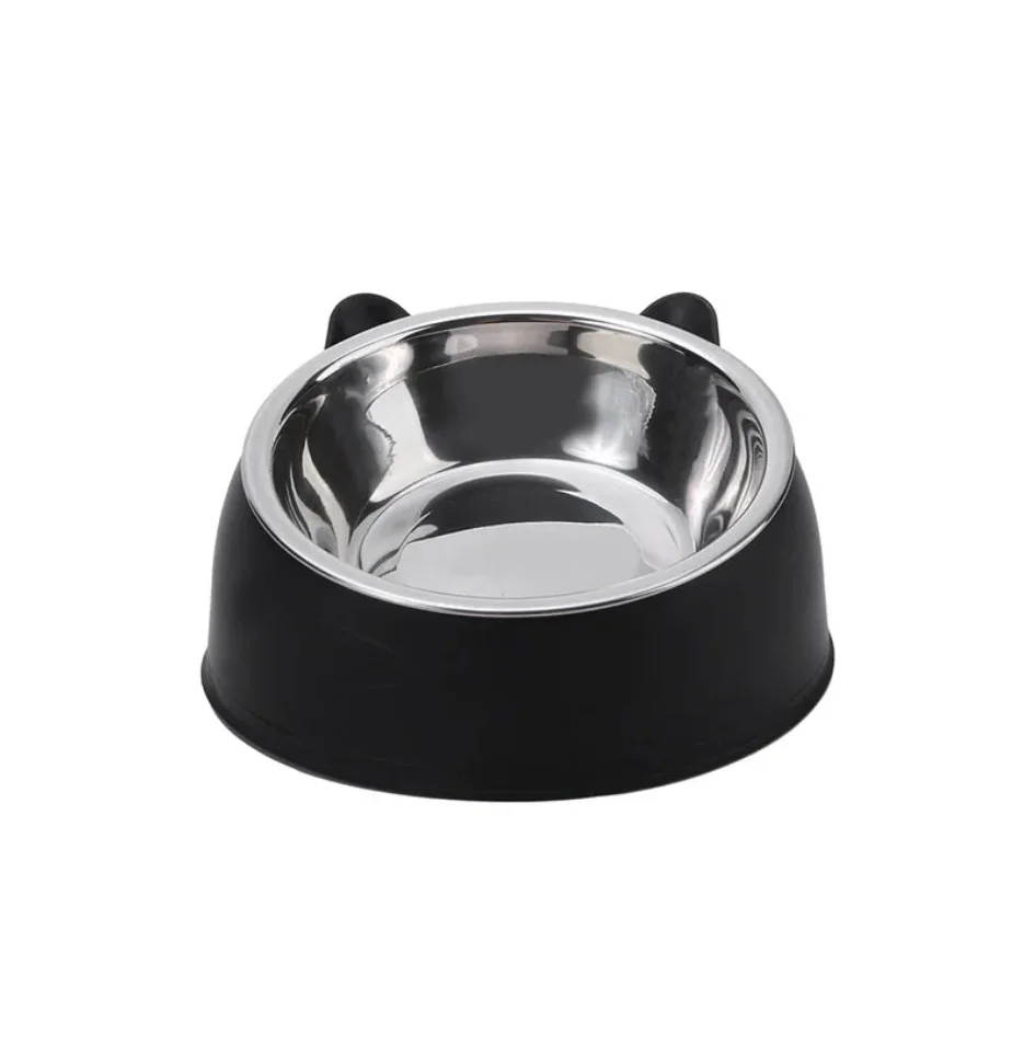 100ML Cat Dog Bowl 15 Degrees Raised Non Slip Puppy Base Cat Food Drinking Water Feeder Tilt Safeguard Neck Pet Bowl Accessories
