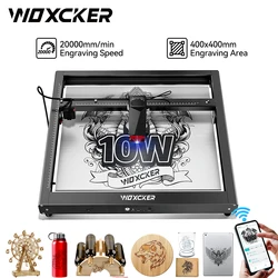 Woxcker Laser Engraver Machine 10W Laser Power Cutting Tools Diode Lasers Aluminum profiles 400 x 400mm CNC Machine