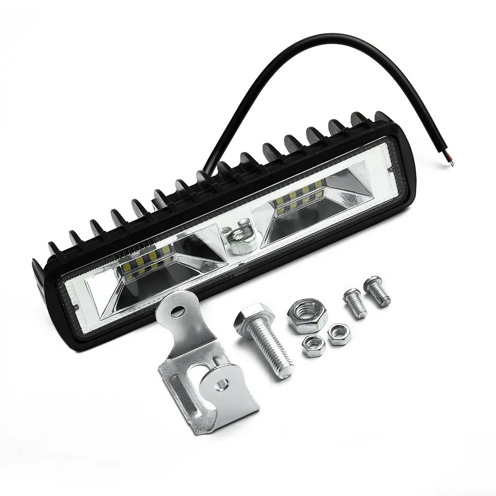 2PC 18W 12V 16-LED Work Light Bar 150x35mm Spot Beam Driving Fog Lamp Fit For Car Truck SUV Off-Road White Lights