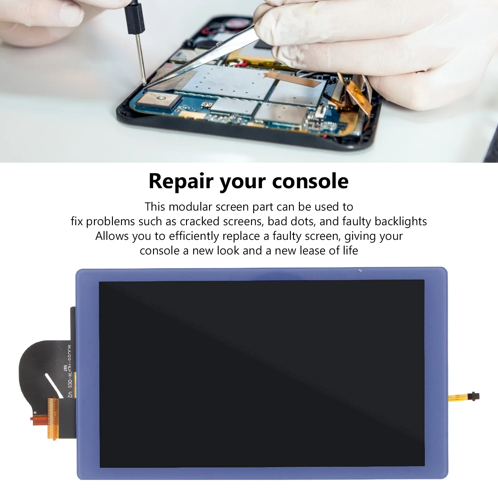 LCD Screen Display Panel High Resolution Replacement Screen Wide Color Gamut Fit Backlit Repair for Nintendo Switch Lite Console